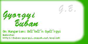 gyorgyi buban business card